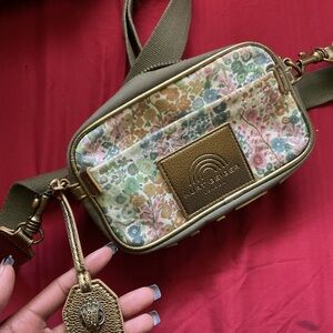 Kurt Geiger Floral Crossbody Bag with Gold Details